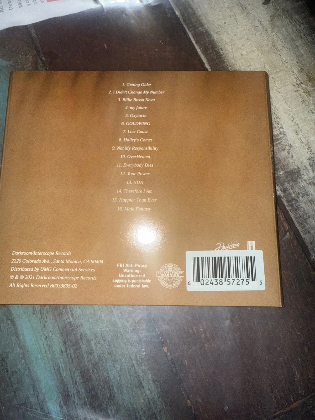 billie eilish happier than ever signed cd, image 2