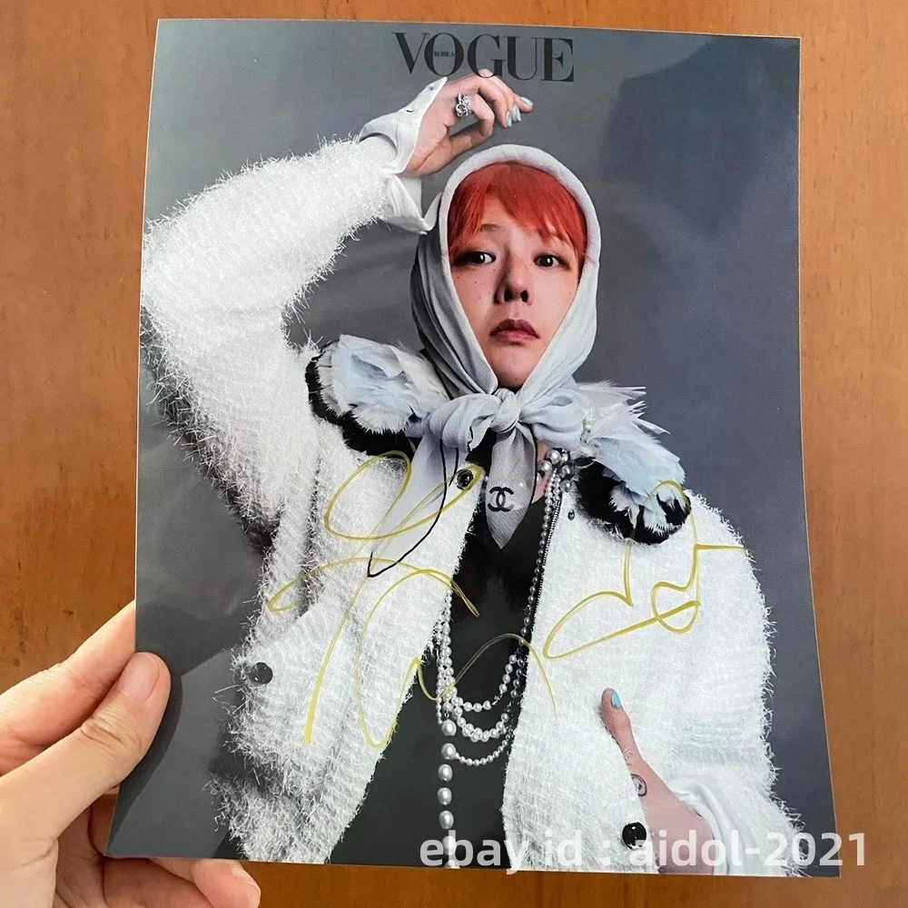 BIGBANG G-DRAGON Autographed Signed Photo 8*10 K-POP Collection RARE 2025B, изображение 3