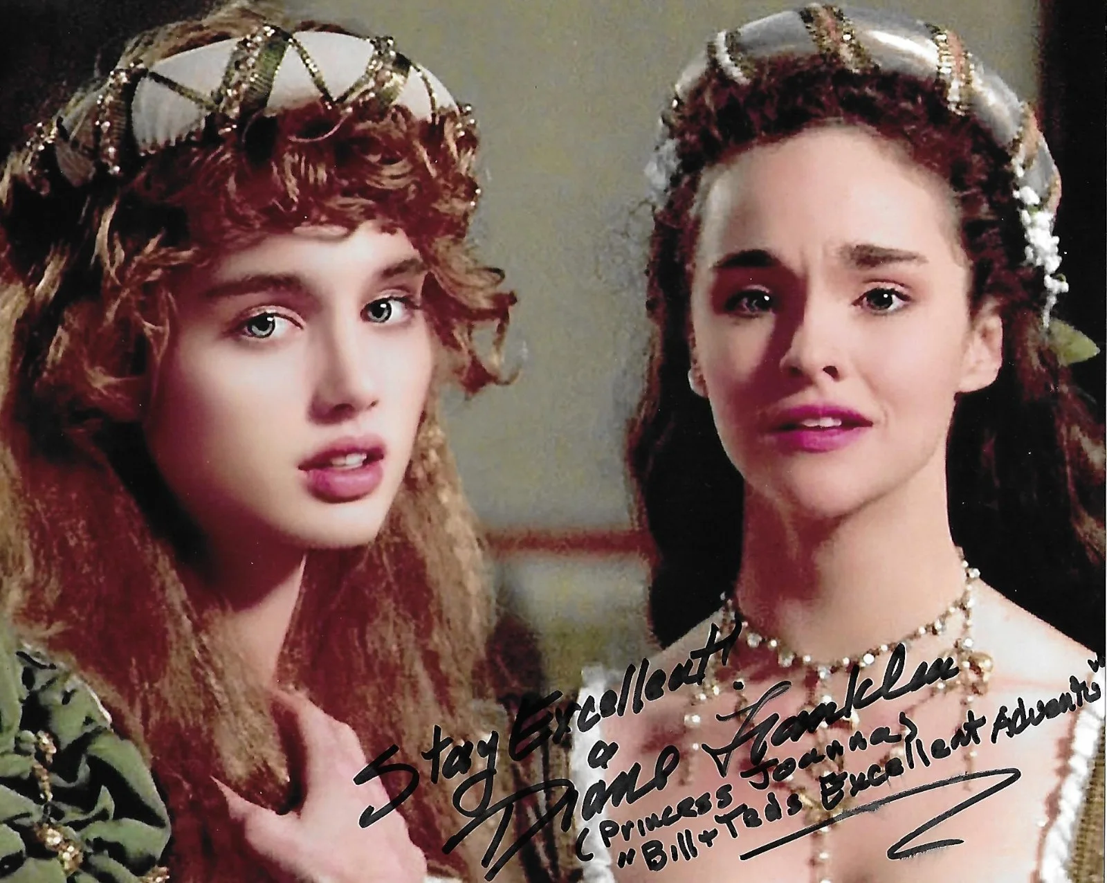 Diane Franklin — Diane Franklin signed 8x10 photo Bill & Ted's Excellent Adventure COA LOOK!