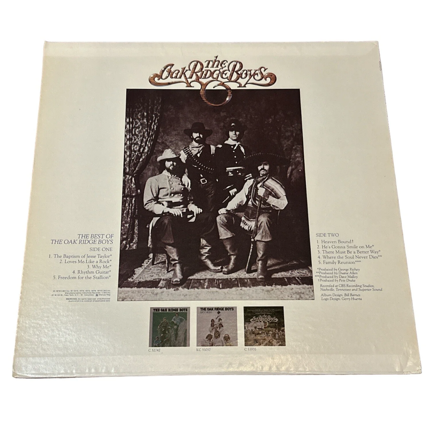 Joe Bonsall - SIGNED Oak Ridge Boys “The Best Of” Record Album Columbia 36302, изображение 3