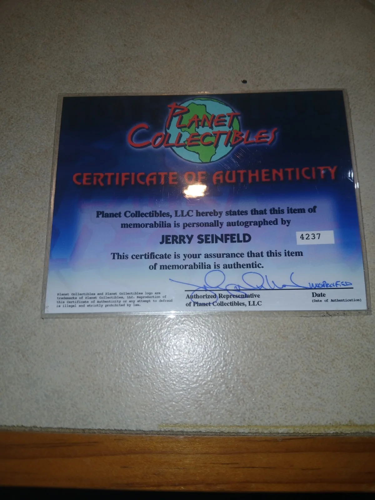 Jerry Seinfeld framed signed picture dressed as Elvis Presley, image 3