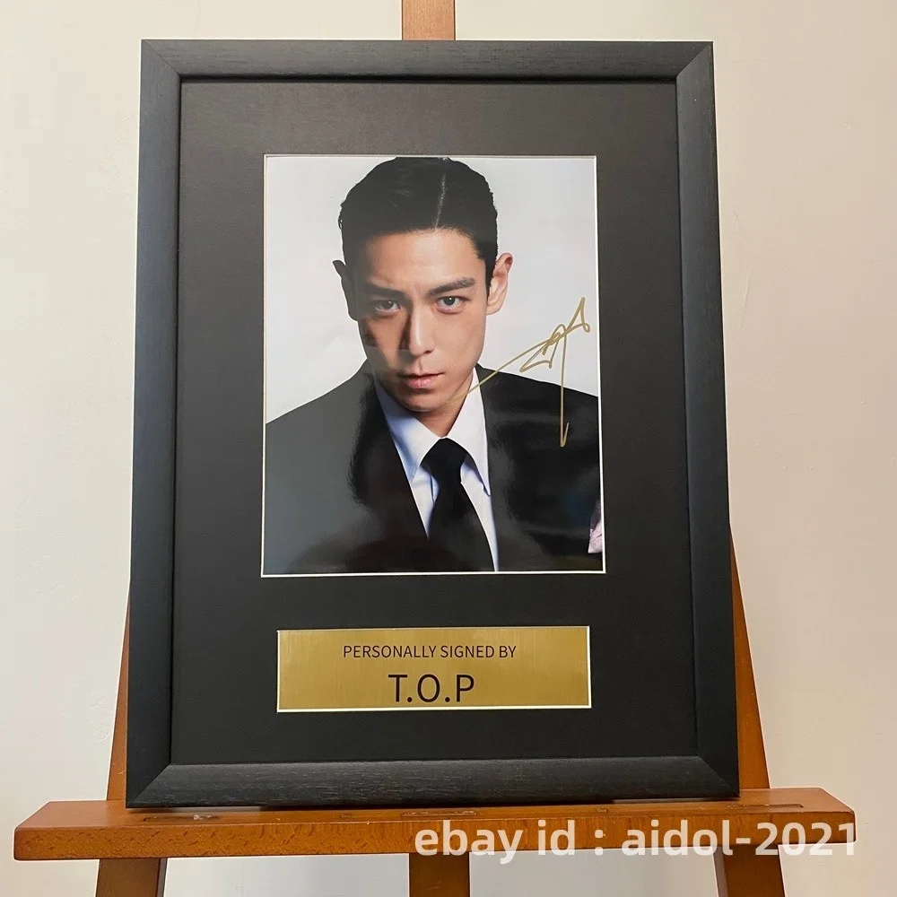 BIGBANG T.O.P TOP Autographed Signed Photo 8*10 K-POP Collection RARE 2025B, изображение 2