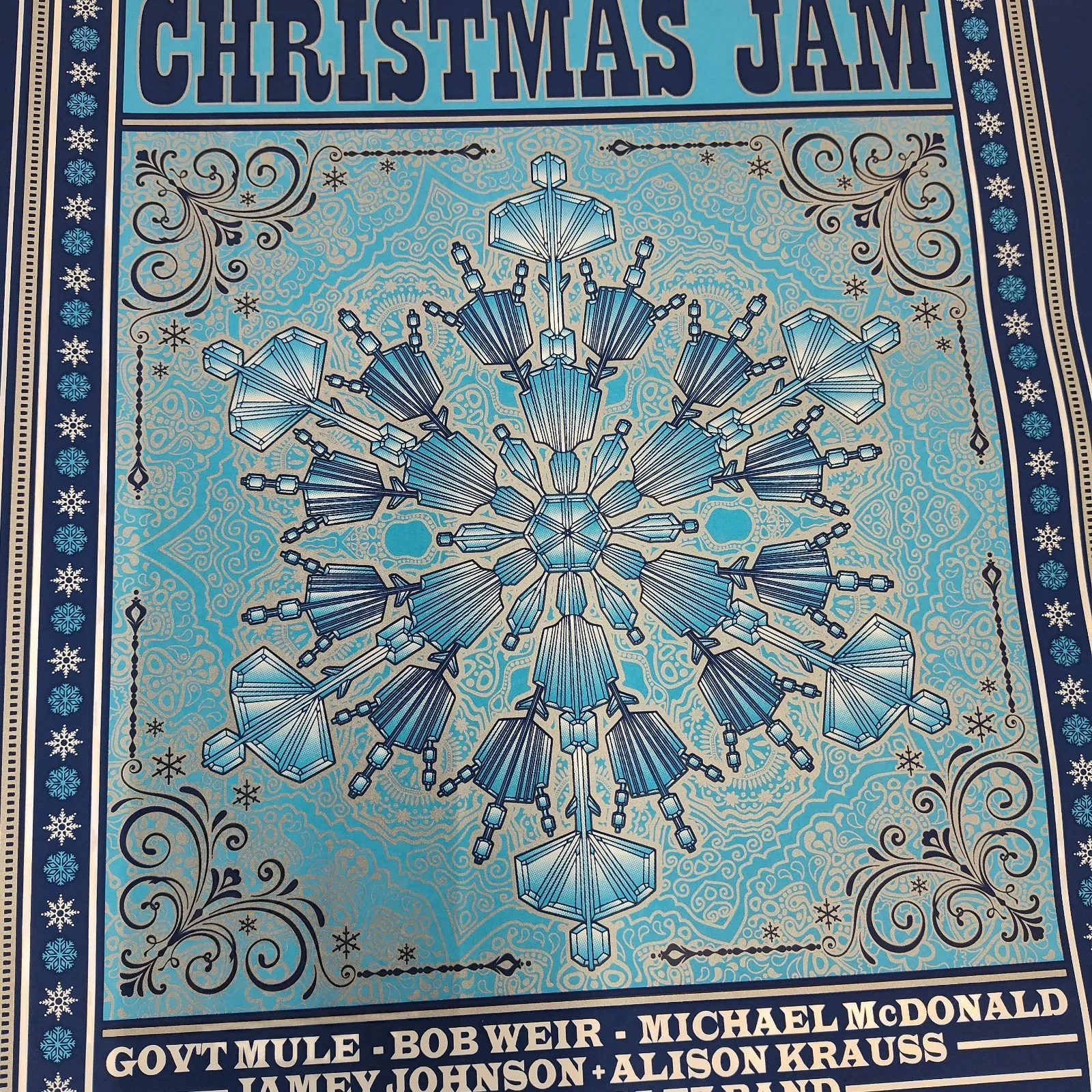 1999 Christmas Jam Poster John Warren Signed Numbered #500 11x17 POSTER, изображение 3