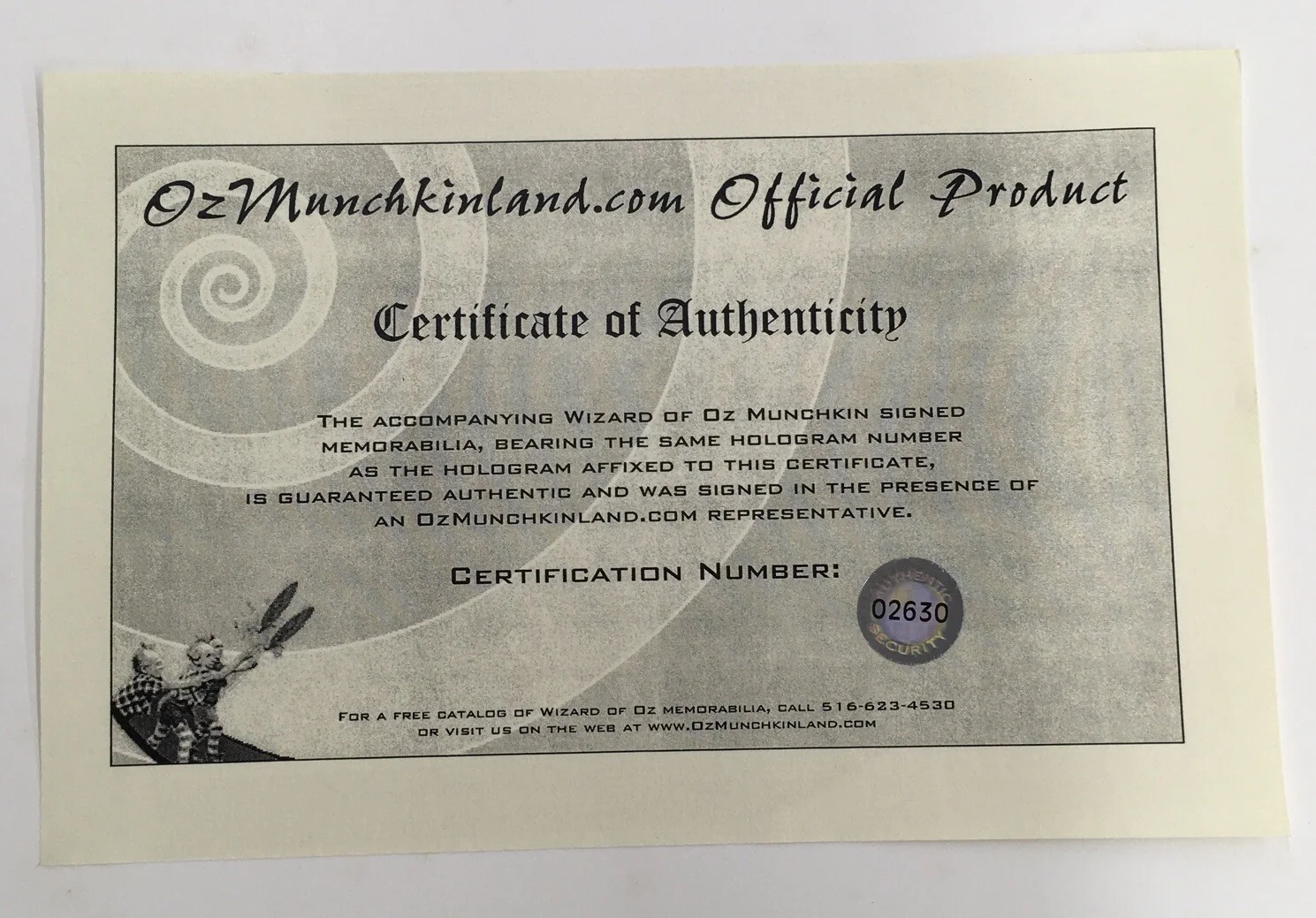 Jerry Maren — Jeremy Maren WIZARD OF OZ LOLLIPOP Signed "Lollypop Kid" Photo With COA, изображение 5