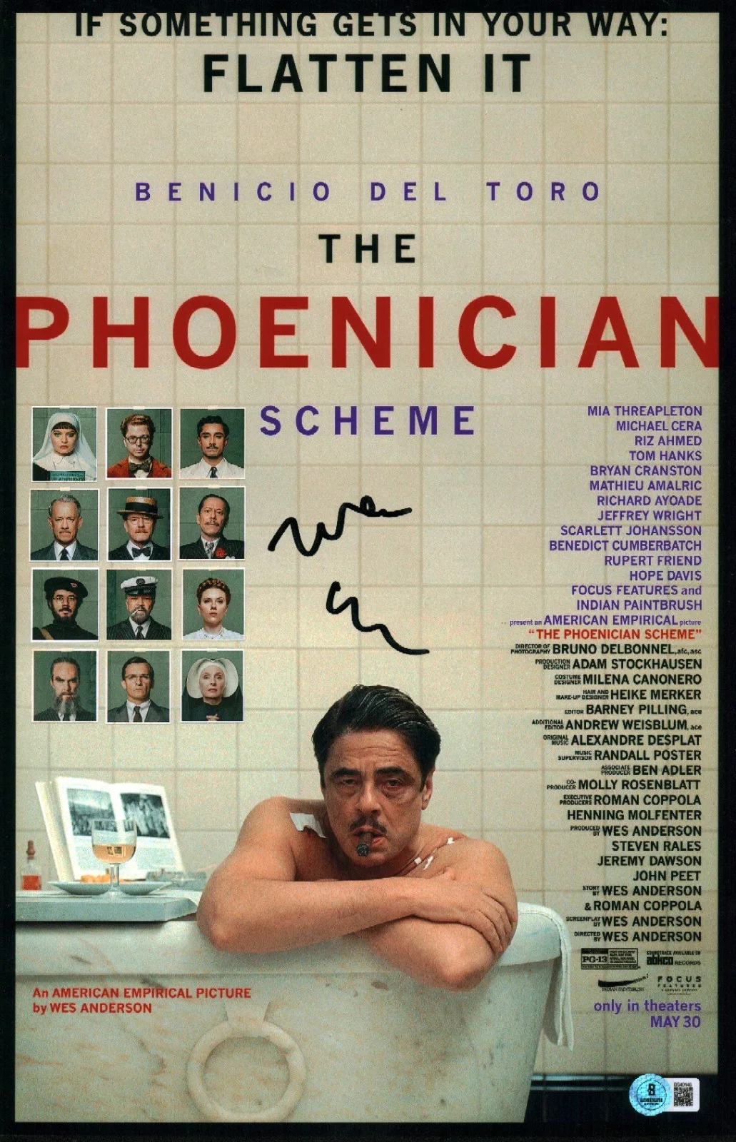 Wes Anderson — Wes Anderson Signed Autograph The Phoenician Scheme Director 11x17 Photo BAS COA