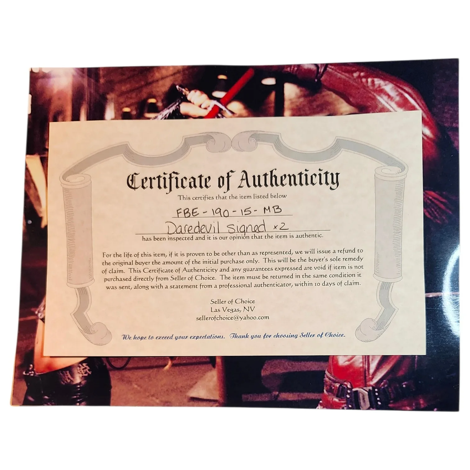 Ben Affleck, Jennifer Garner — Ben Affleck & Jennifer Garner Daredevil Movie 8x10 Photo Signed Autographed COA, изображение 3