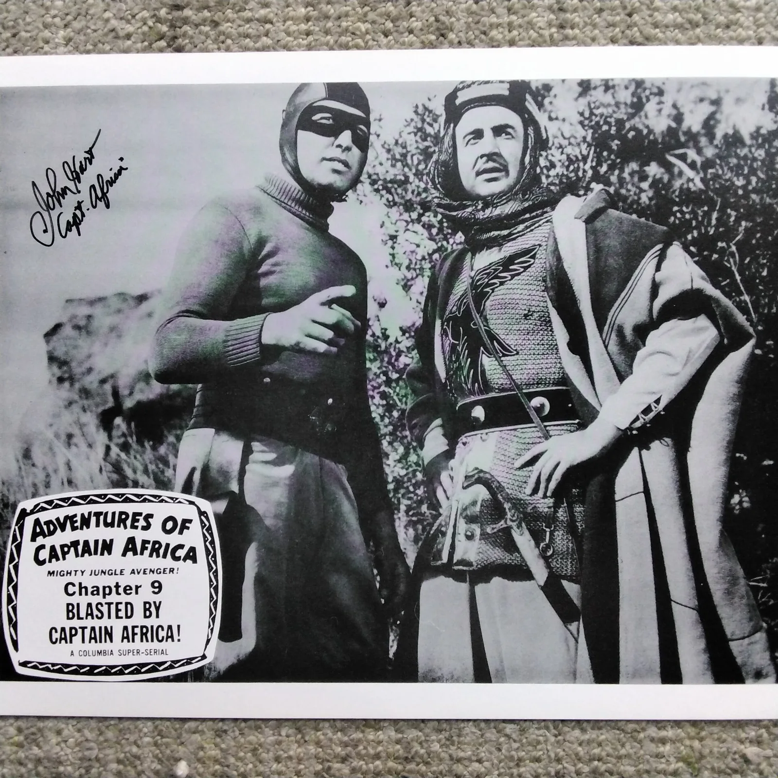 John Hart SIGNED Photo 40s Movie TV Actor Captain Africa Lone Ranger Serials, изображение 2