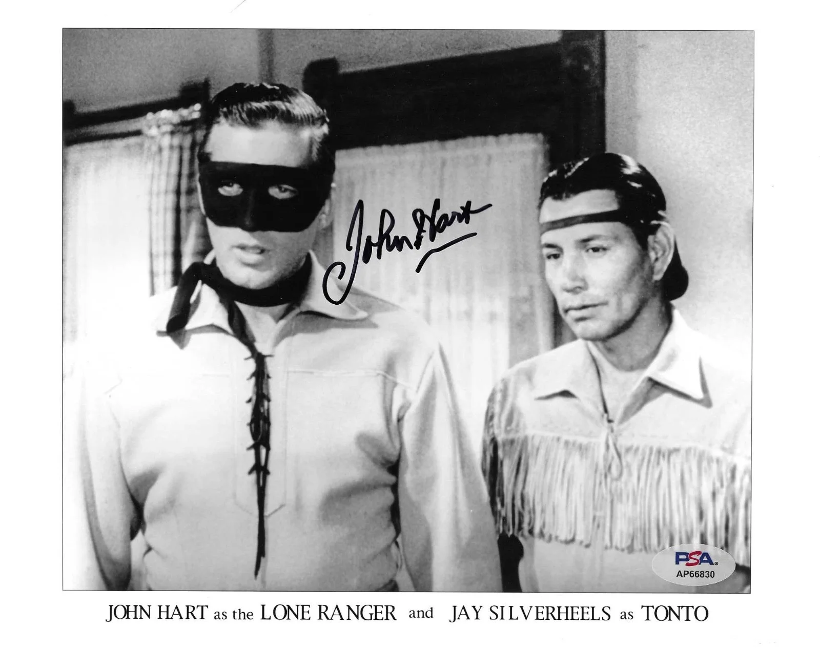 John Hart — John Hart The Lone Ranger Official Signed Auto 8x10 Photo PSA DNA