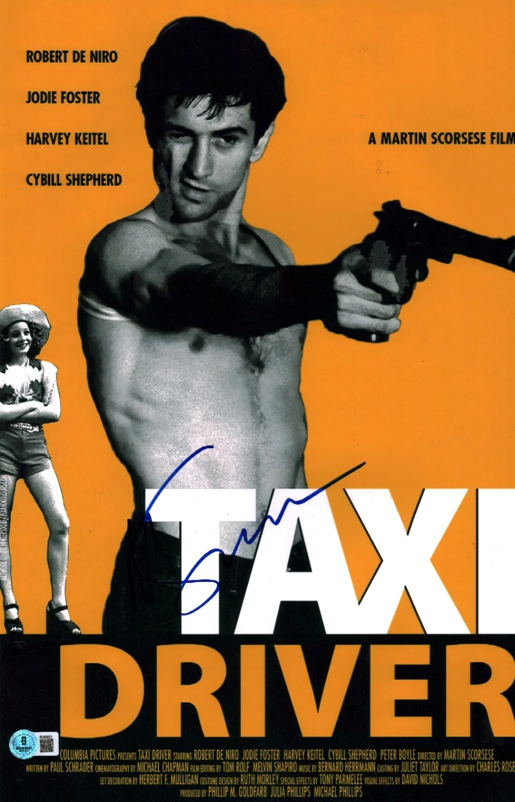 Martin Scorsese — MARTIN SCORSESE SIGNED TAXI DRIVER 11X17 PHOTO DIRECTOR LEGEND BECKETT BAS COA