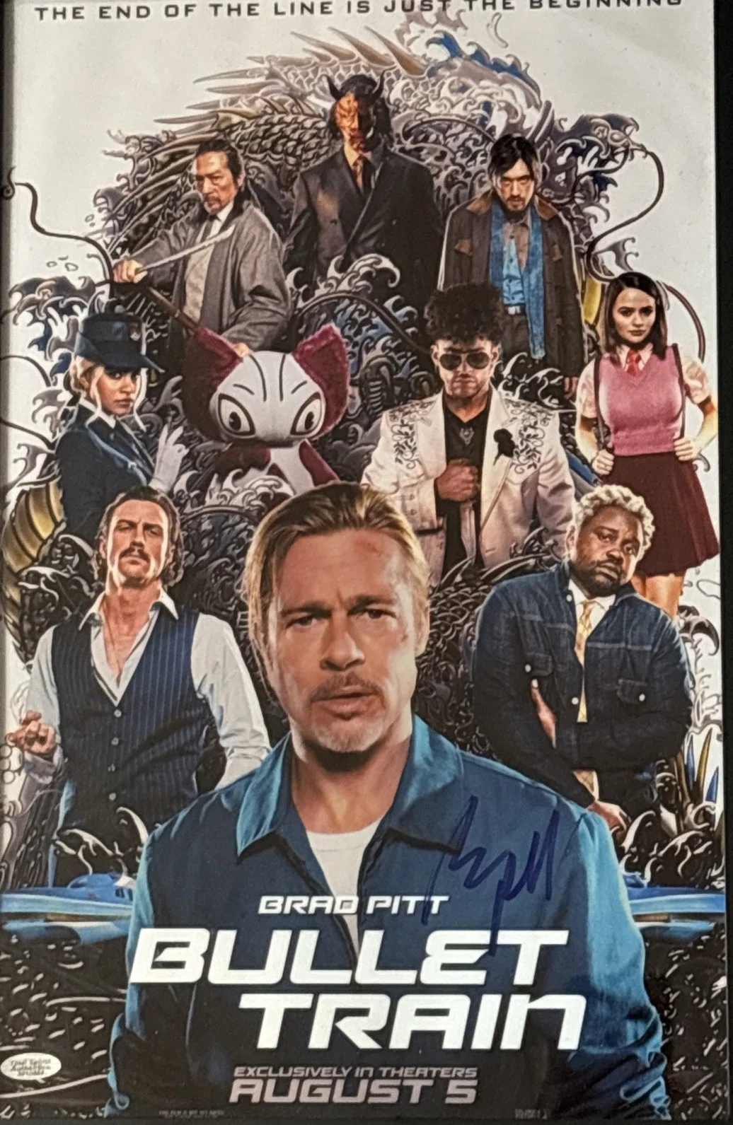 Brad Pitt — Brad Pitt Signed Autograph 11✖️17 Poster “The Bullet Train” COA By Total Sports