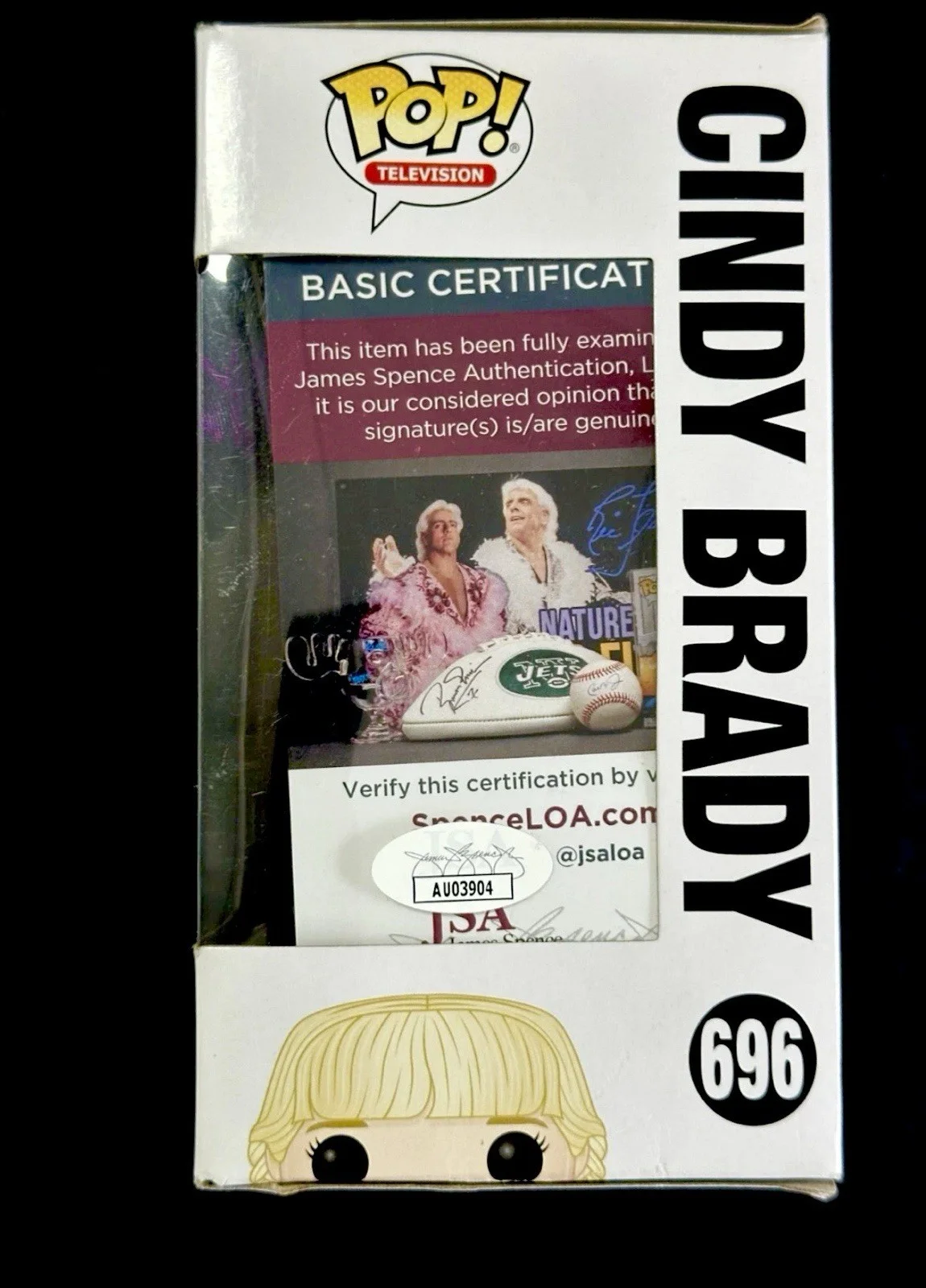 Susan Olsen — Susan Olsen Brady Bunch Signed Cindy #696 Funko Pop Vinyl Figure JSA Certified, image 2