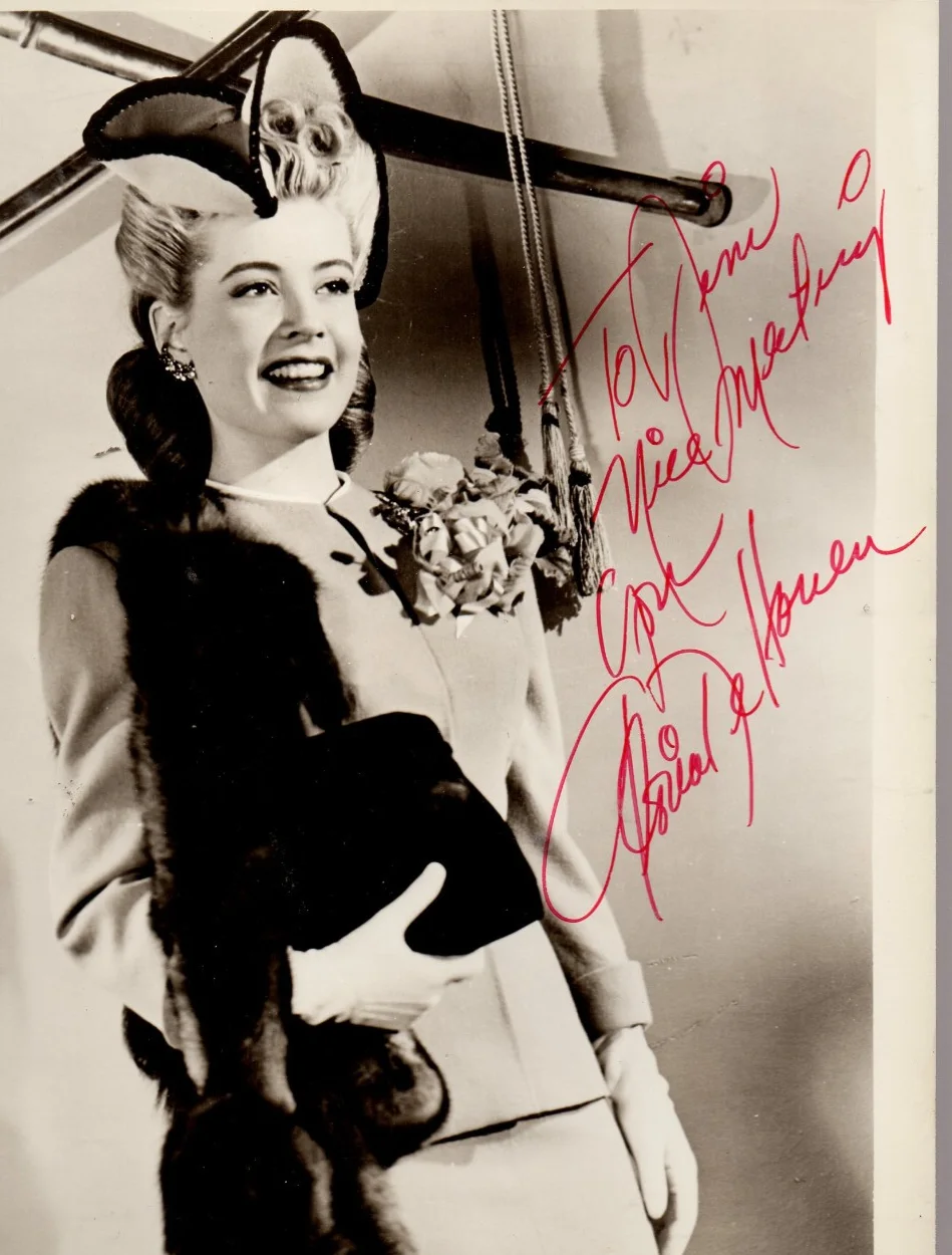 1952 MGM Star GLORIA DEHAVEN inscribed AUTOGRAPH YES SIR THATS MY BABY 1925-2016, image 2