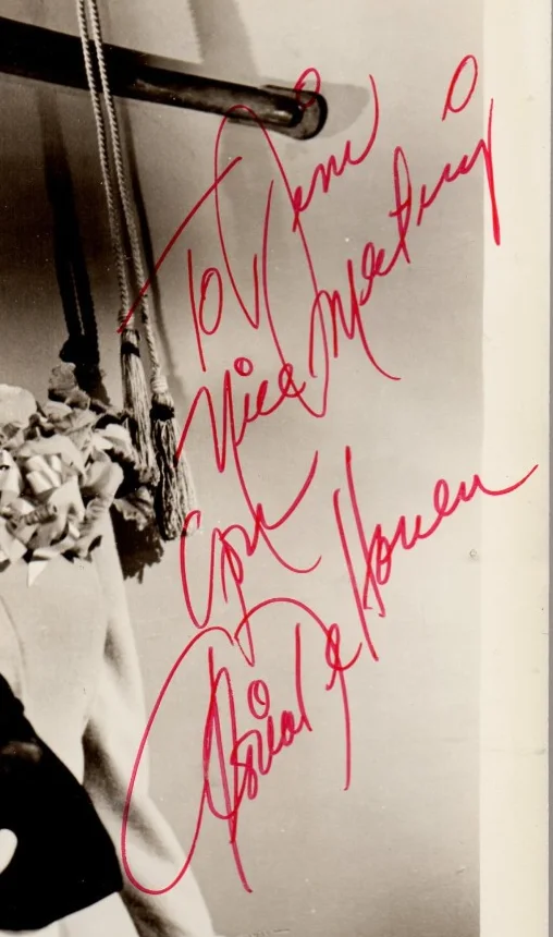 1952 MGM Star GLORIA DEHAVEN inscribed AUTOGRAPH YES SIR THATS MY BABY 1925-2016, image 3