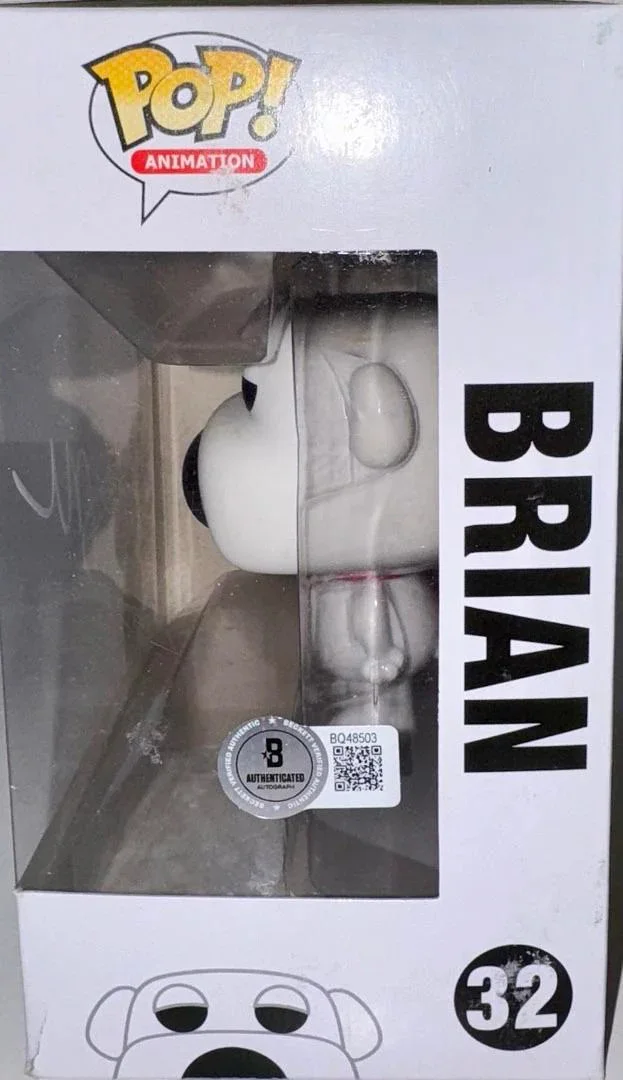 Seth McFarlane Signed Funko Pop #32 "Brian" Family Guy - Beckett COA, изображение 3