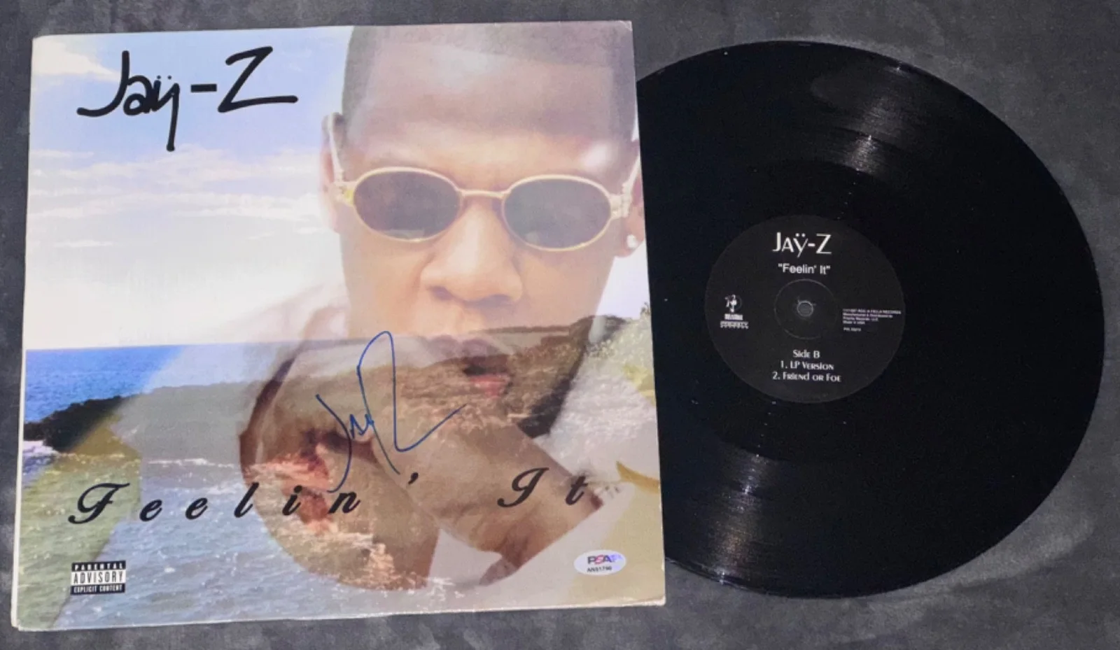 Signed Jay-Z Record Reasonable Doubt Album Cover LP Autographed Vinyl Auto PSA, изображение 5