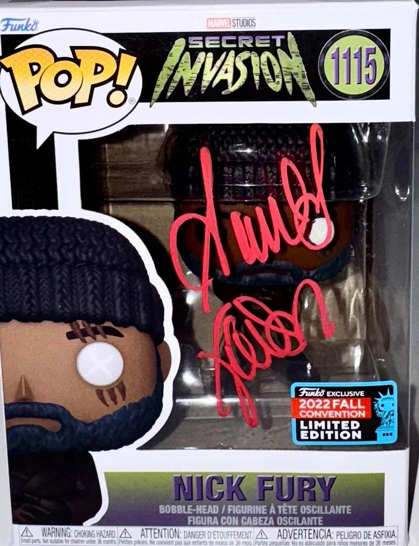 Samuel L. Jackson Signed Funko #1115 Nick Fury (Avengers) - Beckett COA, image 2