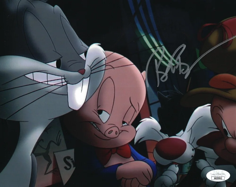 Bob Bergen — Bob Bergen Porky Pig Actor Signed Space Jam 8x10 Photo JSA Michael Jordan B