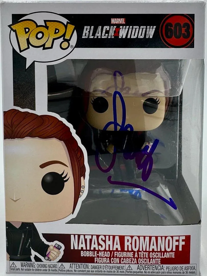 Scarlett Johanssen Signed Funko #603 Natasha Romanoff (Avengers)-Beckett letter, изображение 2