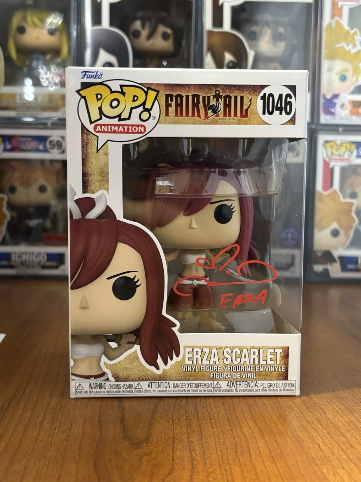 Colleen Clinkenbeard — Erza Scarlet Signed Funko Pop 1046 Fairy Tail Colleen Clinkenbeard Autograph JSA, image 2