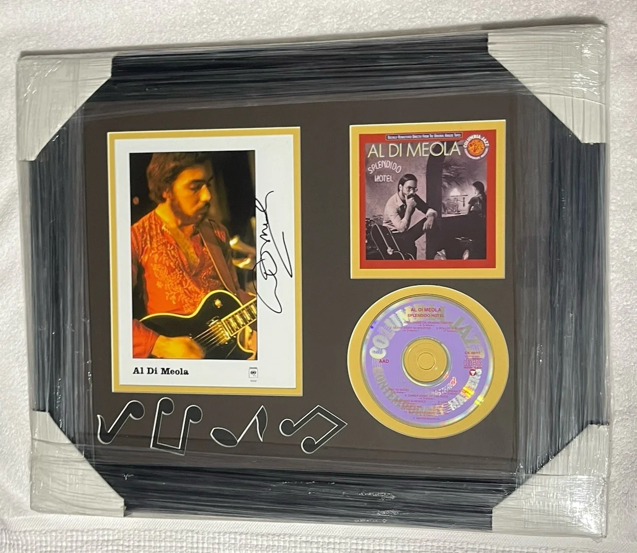 AL DI MEOLA Autograph Signed Photo Custom Frame W/ CD & Photo JF AUTOGRAPHS COA, image 2