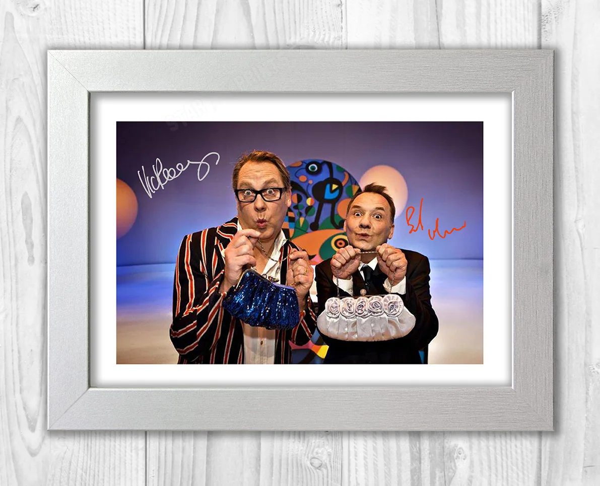 Vic Reeves & Bob Mortimer 2 A4 signed mounted photo poster with choice of frame, изображение 4