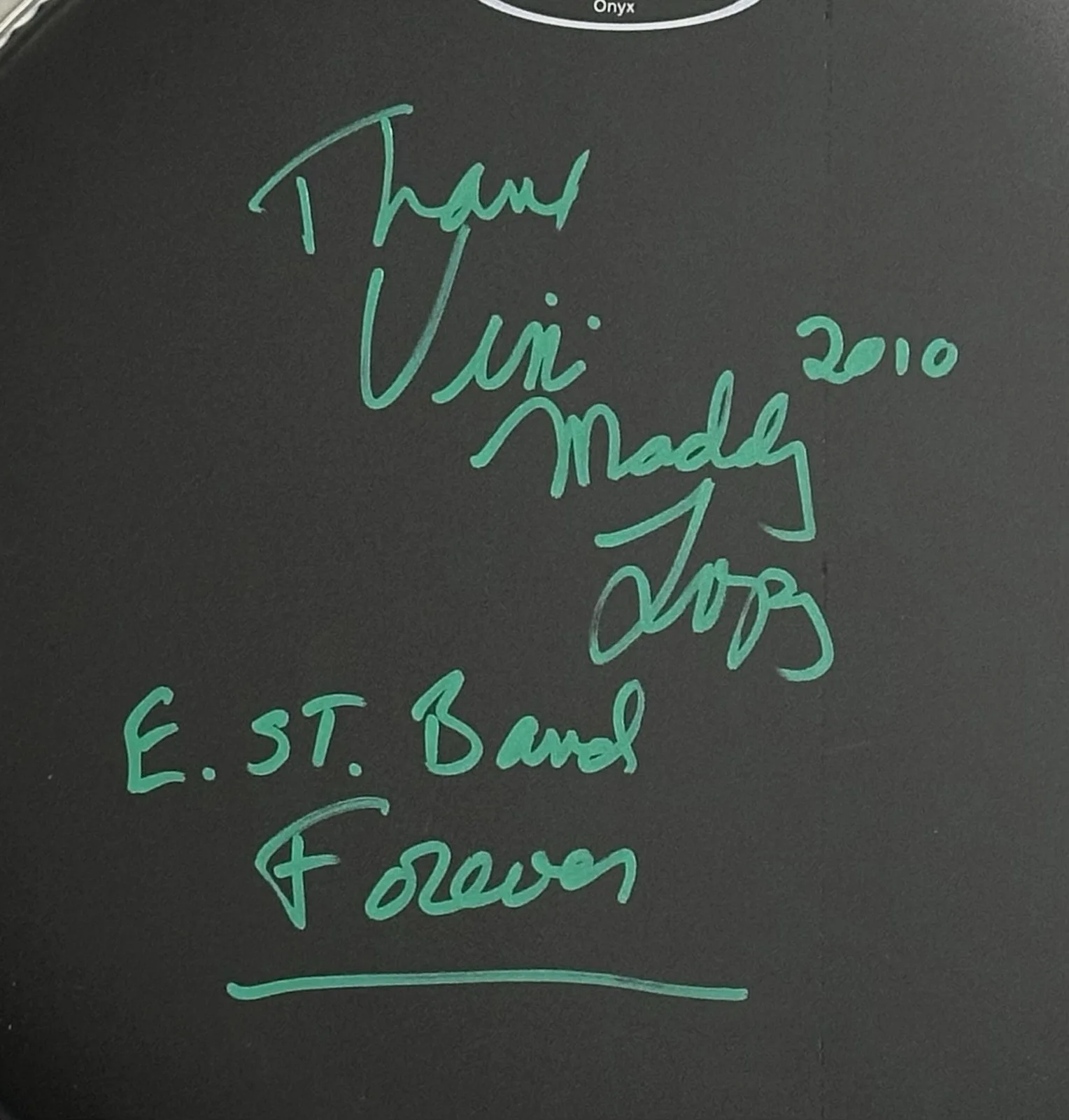 Vini Mad Dog Lopez Of Bruce Springsteen E. Street Band Signed Drumhead JSA COA, изображение 2