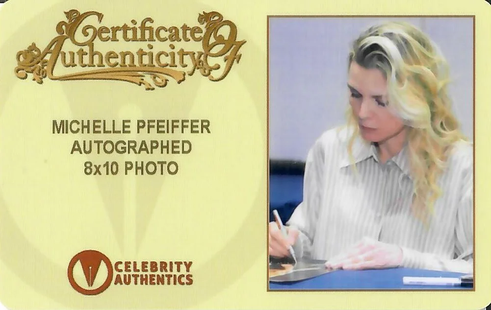 Michelle Pfeiffer — Michelle Pfeiffer ‘Stardust’ Original Autographed 8x10 Signed photo with CoA FSD, изображение 2