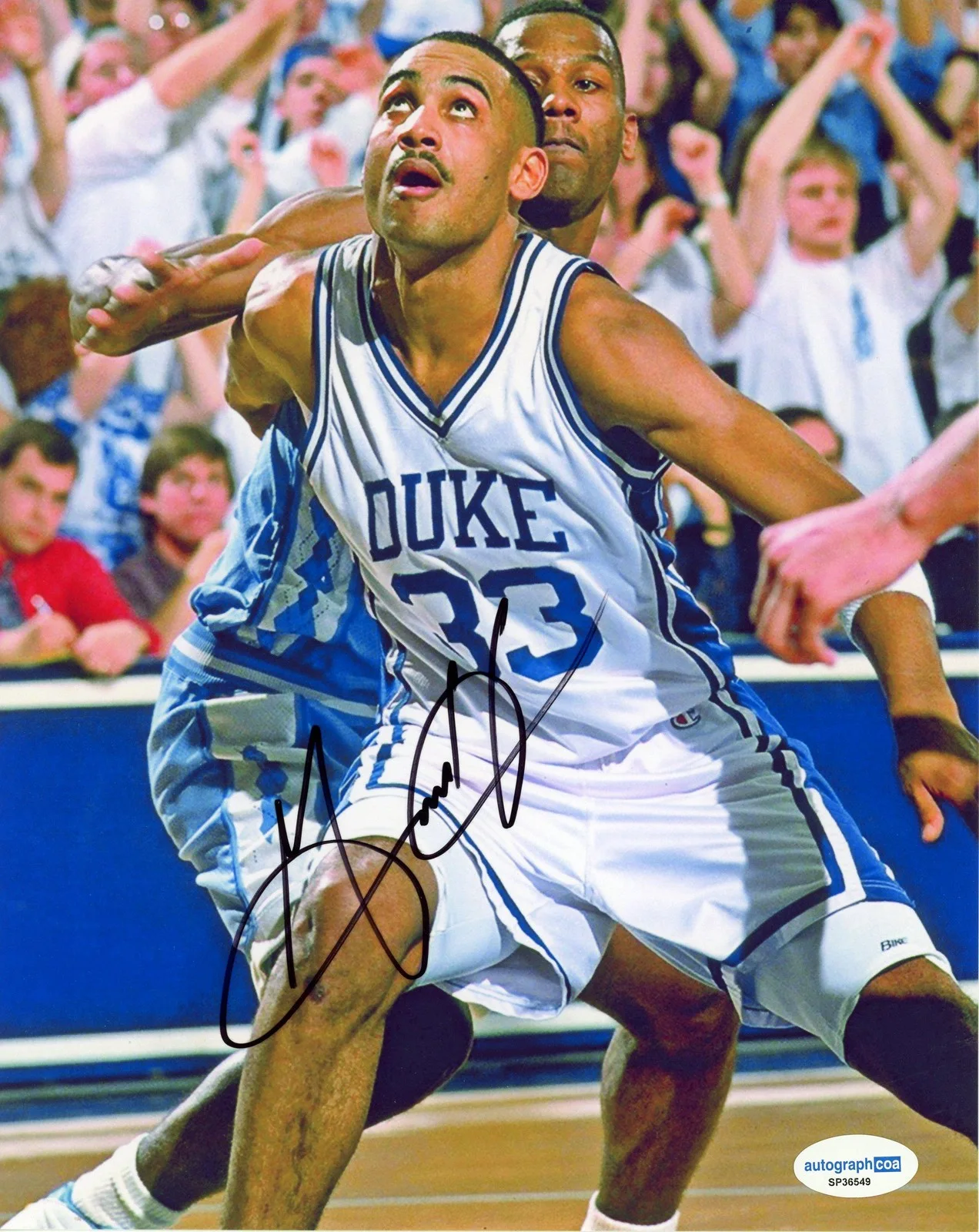 Grant Hill — Grant Hill AUTOGRAPH Signed Duke Blue Devils Basketball 8x10 Photo ACOA, изображение 2