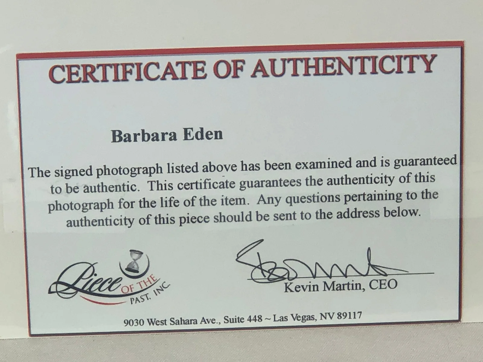Barbara Eden – I Dream of Jeannie – Autographed 8x10 Photograph – Beckett COA, изображение 3