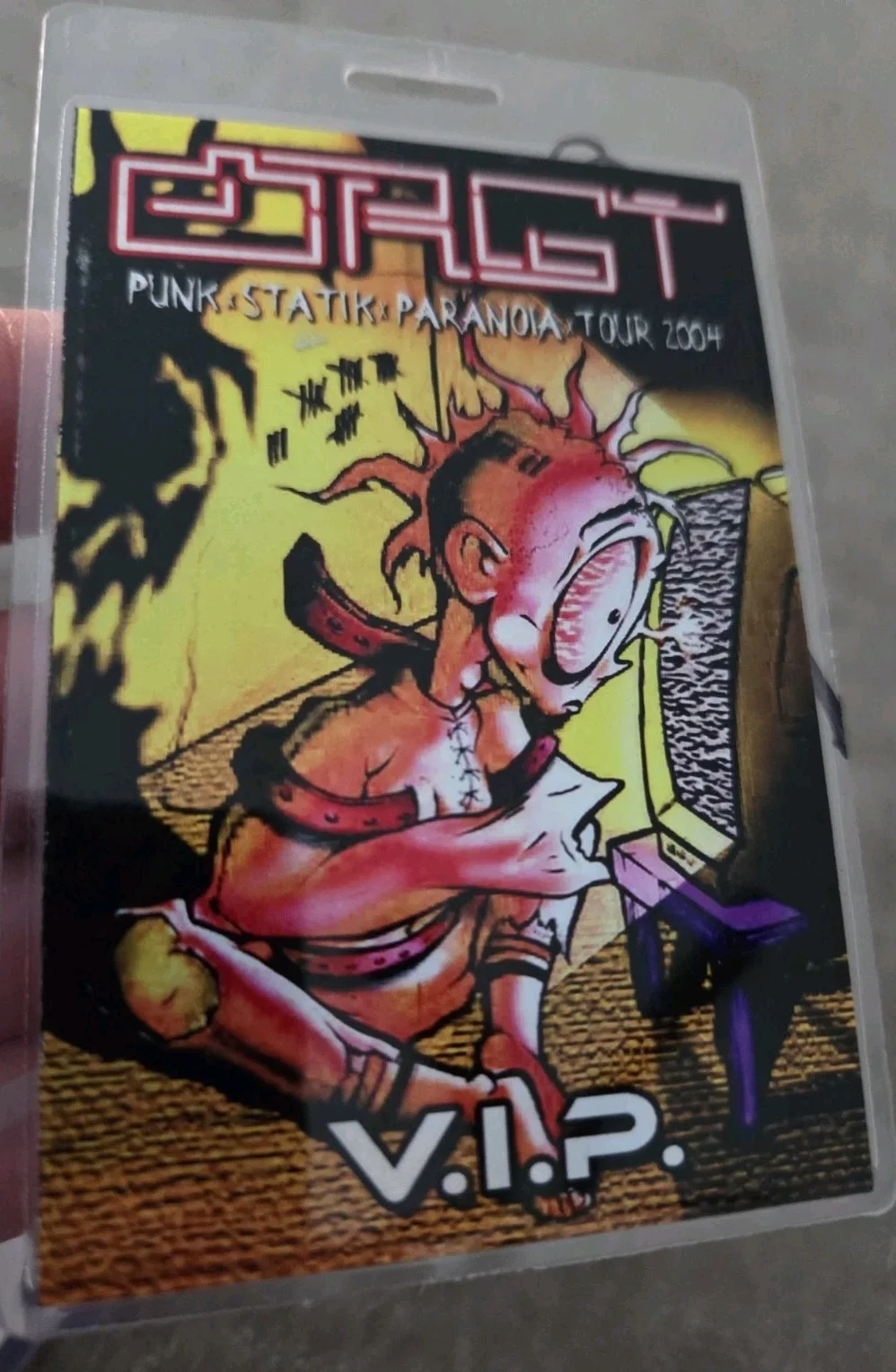 Orgy Autographed V.I.P Pass Punk Statik Paranoia 2004 Tour JSA LOA. All 5 OG Mem, image 3
