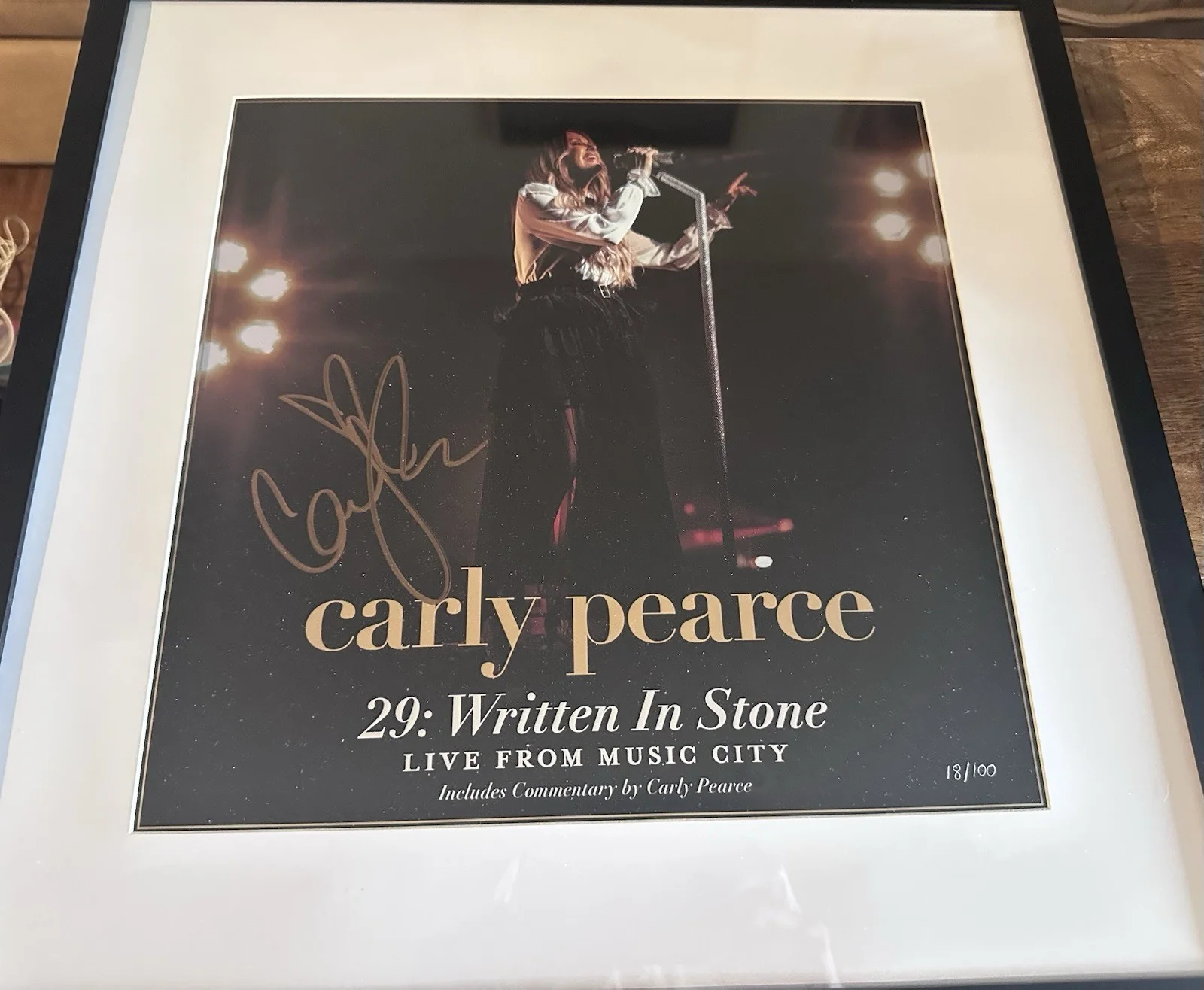 Carly Pearce Signed 29: Written In Stone Live Framed Limited 18/100, изображение 5