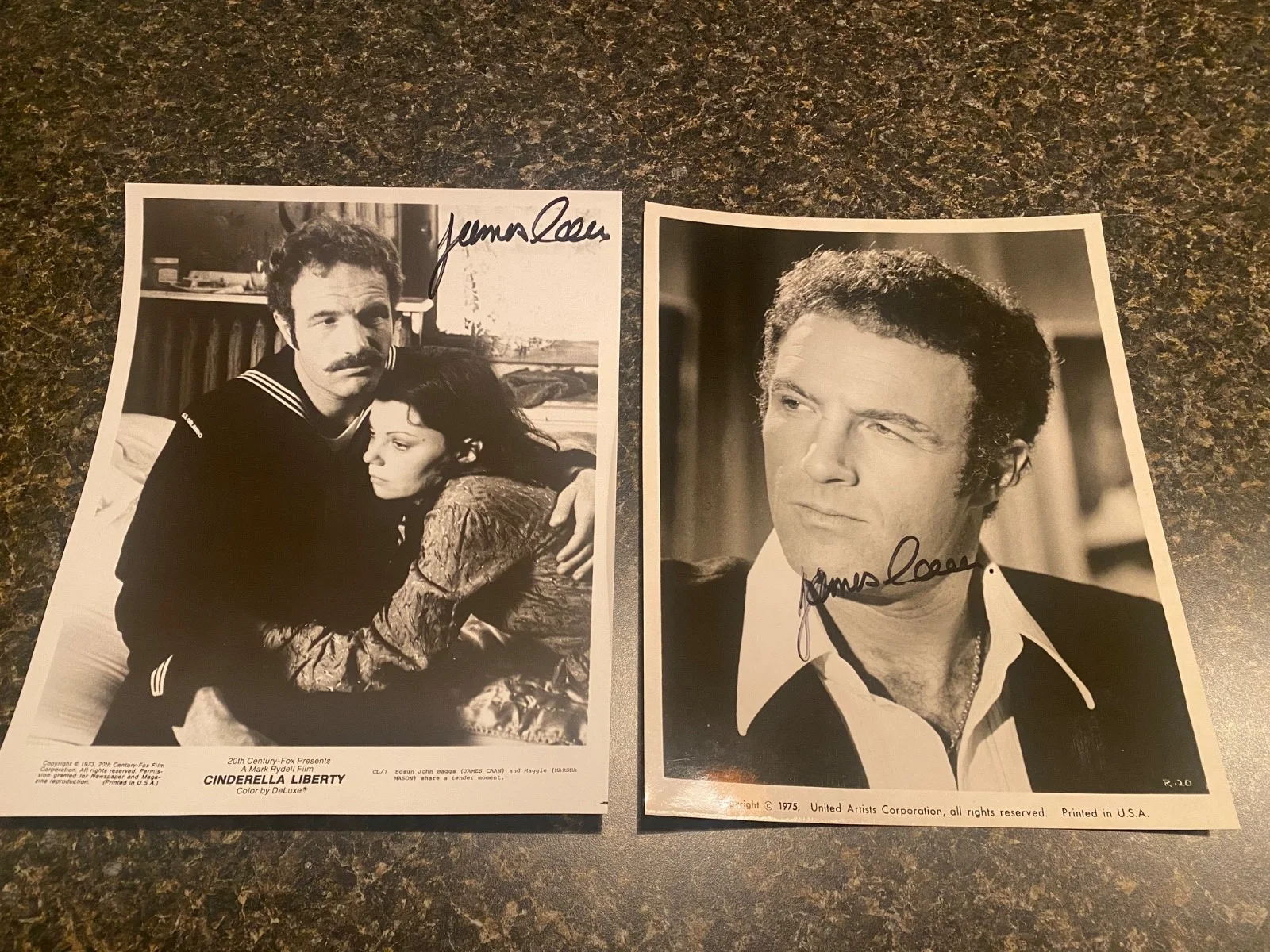 James Caan — 2 JAMES CAAN SIGNED PHOTO'S! 100% Authentic!