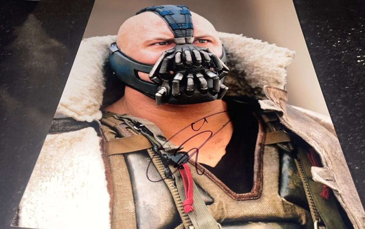 Tom Hardy — Tom Hardy In The Dark Knight As Bane Signed 11x14 Photo COA Proof COA 4
