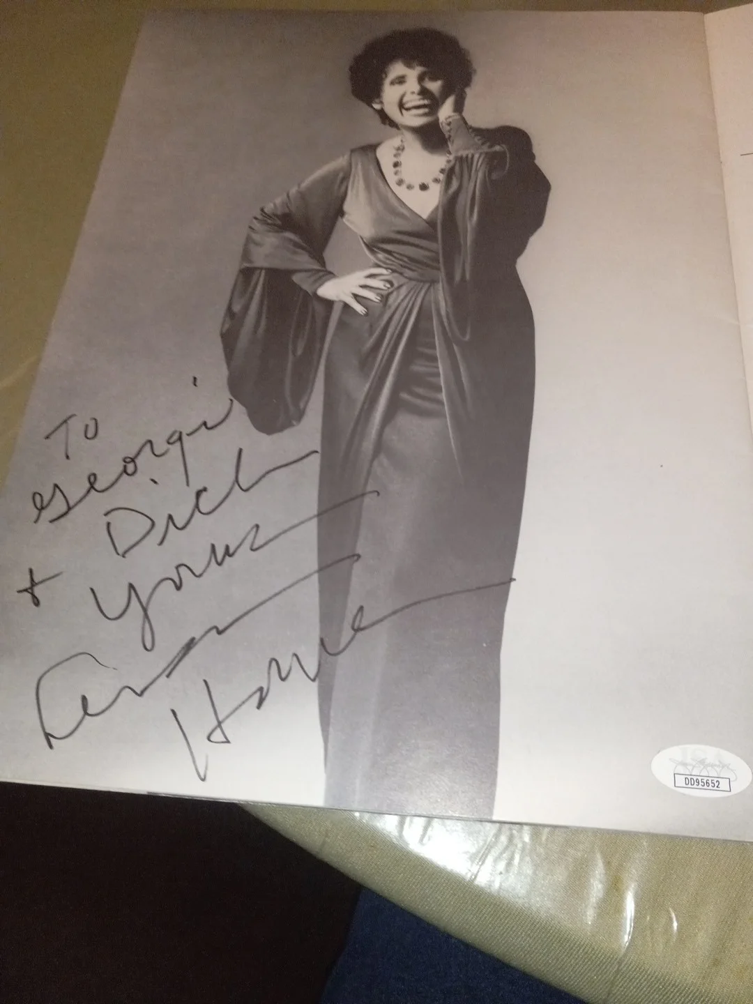 Lena Horne Music Program Signed by Lena Horne JSA #DD95652, image 3