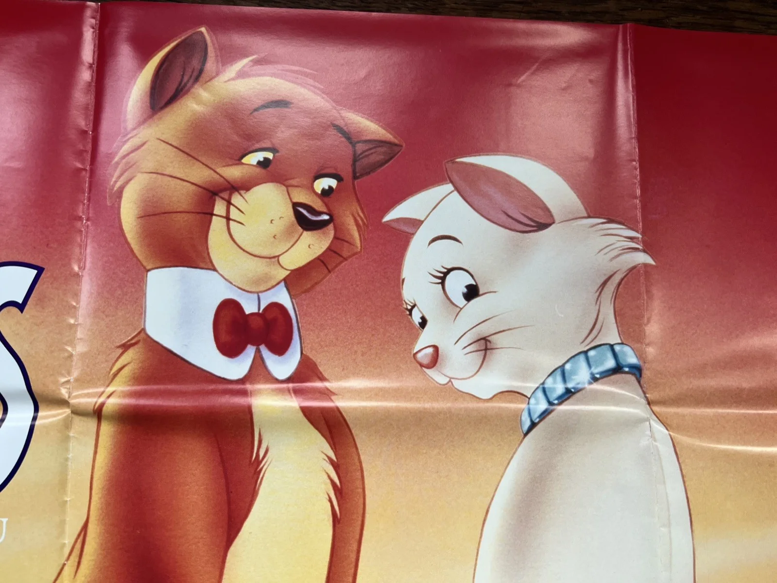 ARISTOCATS WALT DISNEY UK QUAD MOVIE RERELEASE POSTER 1990`S ORIGINAL, изображение 2