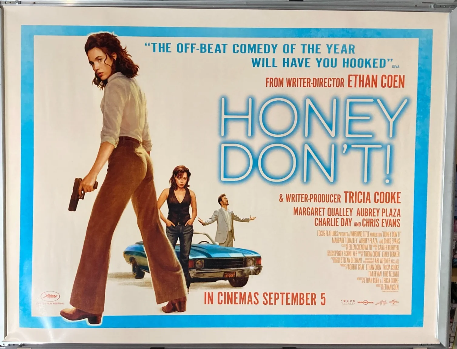 Cinema Poster: HONEY DON'T! 2025 Quad Margaret Qualley Aubrey Plaza Chris Evans, изображение 2