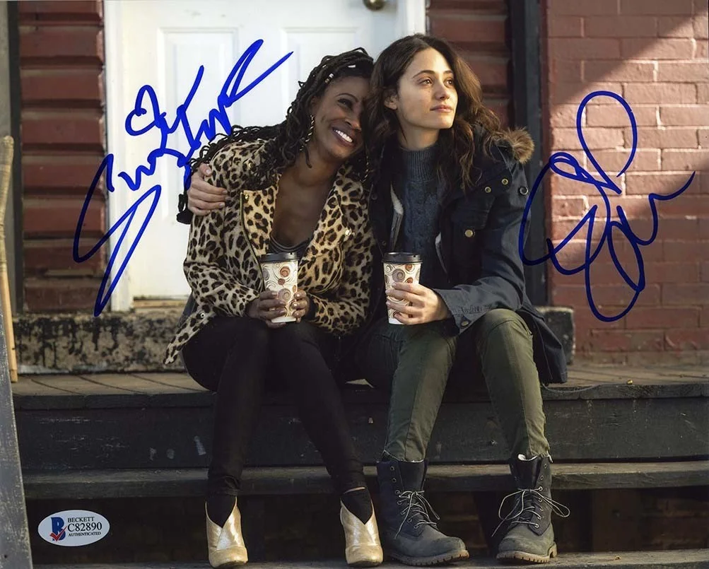 Show Cast Members — Shameless Rossum and Hampton Autographed Signed 8x10 Photo Beckett BAS COA