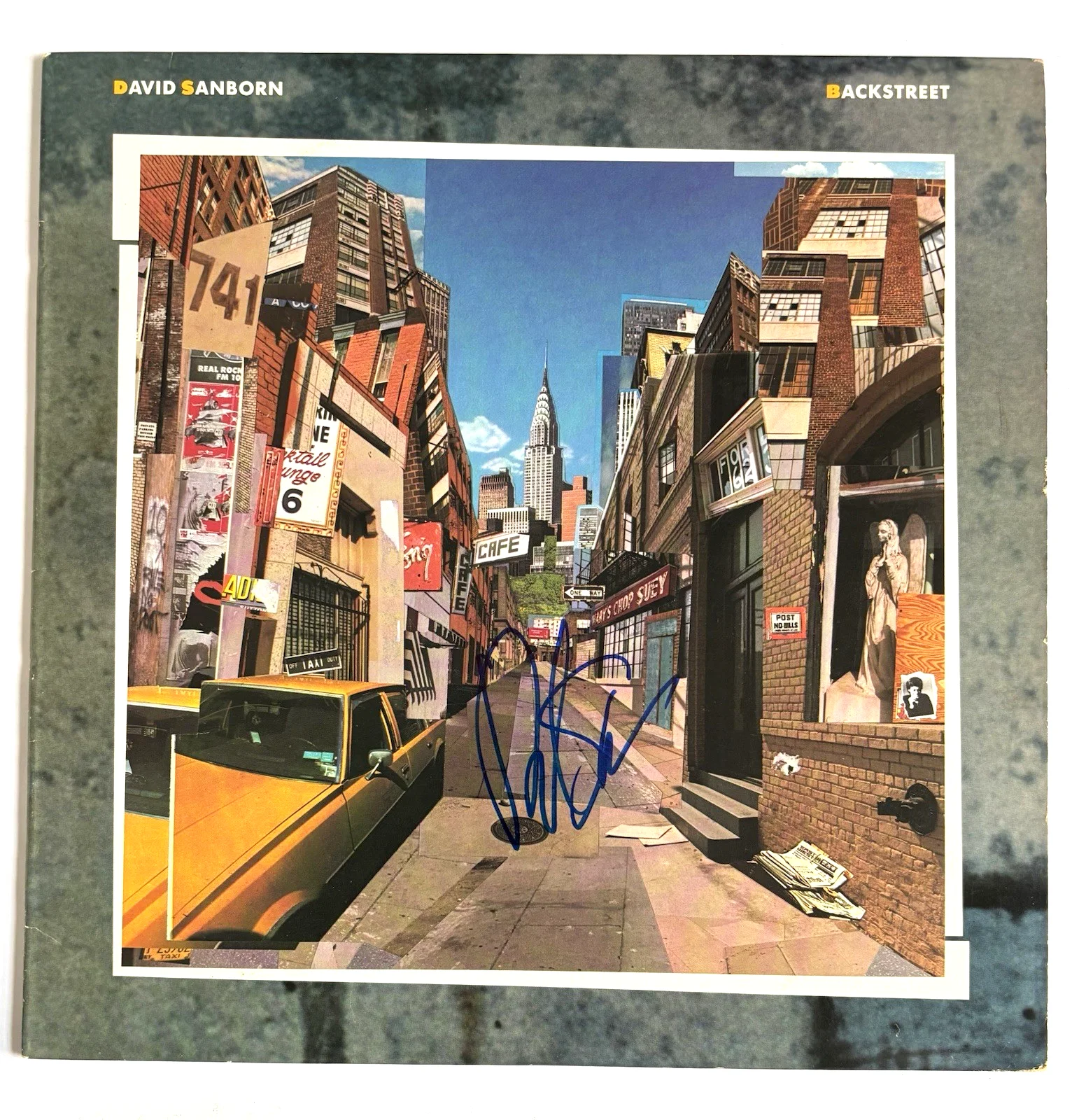 DAVID SANBORN Signed BACKSTREET VINYL RECORD LP ALBUM PSA DNA COA Jazz Saxaphone, изображение 2