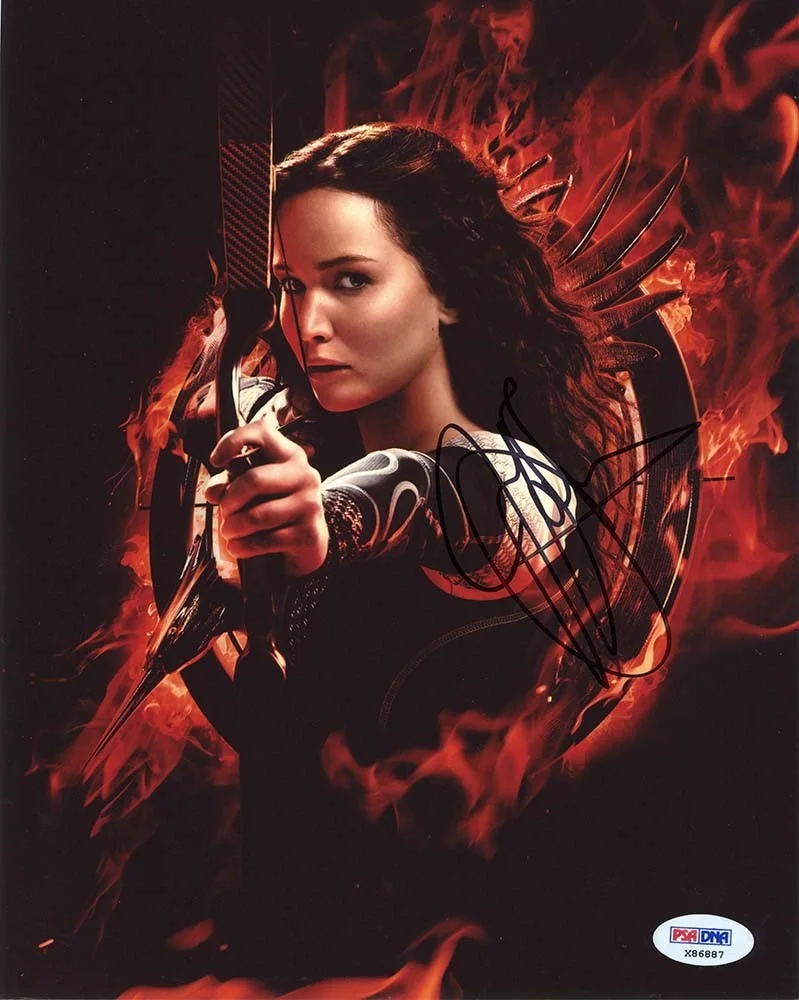 Jennifer Lawrence — Jennifer Lawrence Full Signature Autographed Signed 8x10 Photo PSA/DNA COA