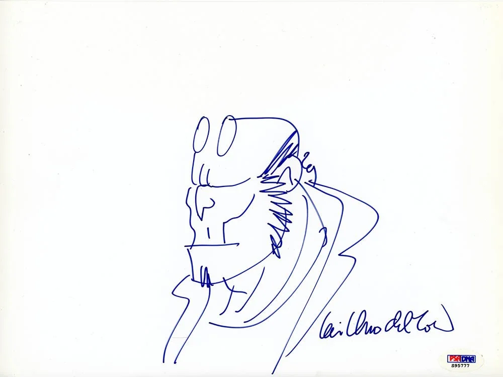 Guillermo Del Toro — Guillermo Del Toro Hellboy Autographed Signed Drawing Authentic PSA/DNA COA