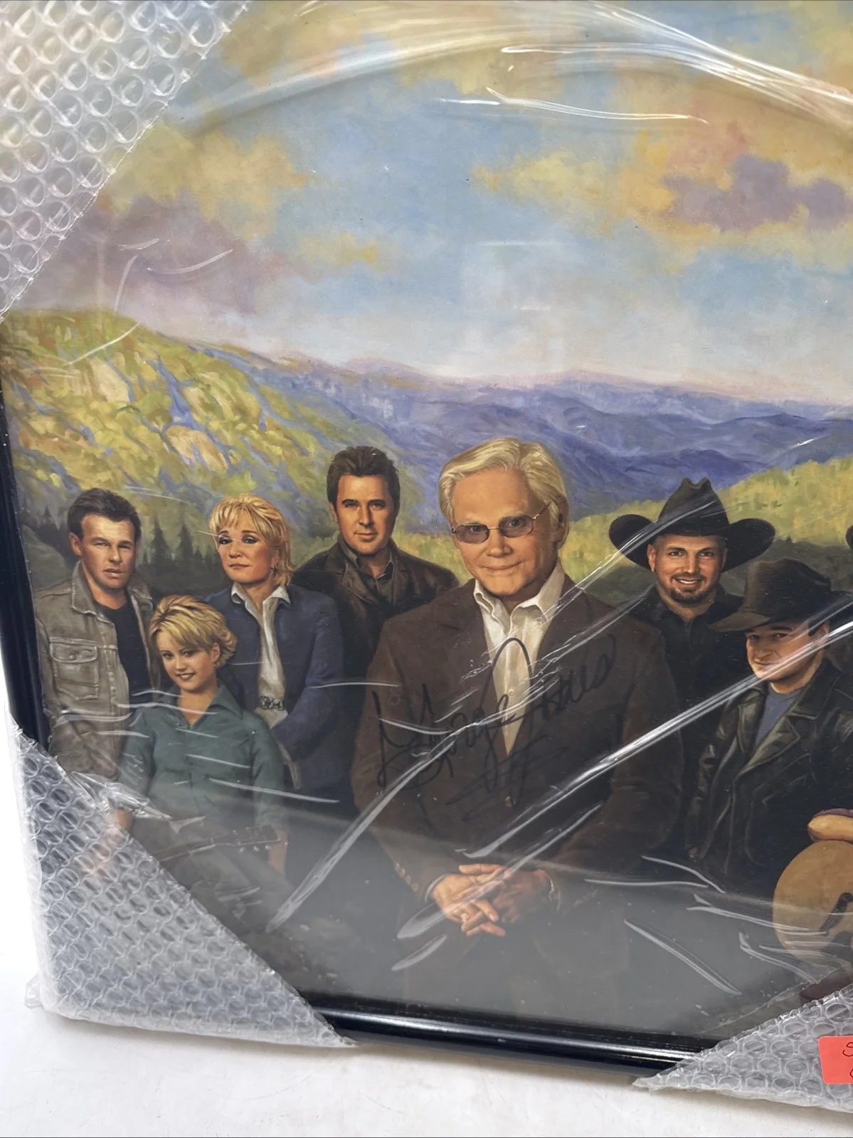 Autographed George Jones Color Print 18x18 Framed Signed BRAND NEW 19"x19", изображение 3