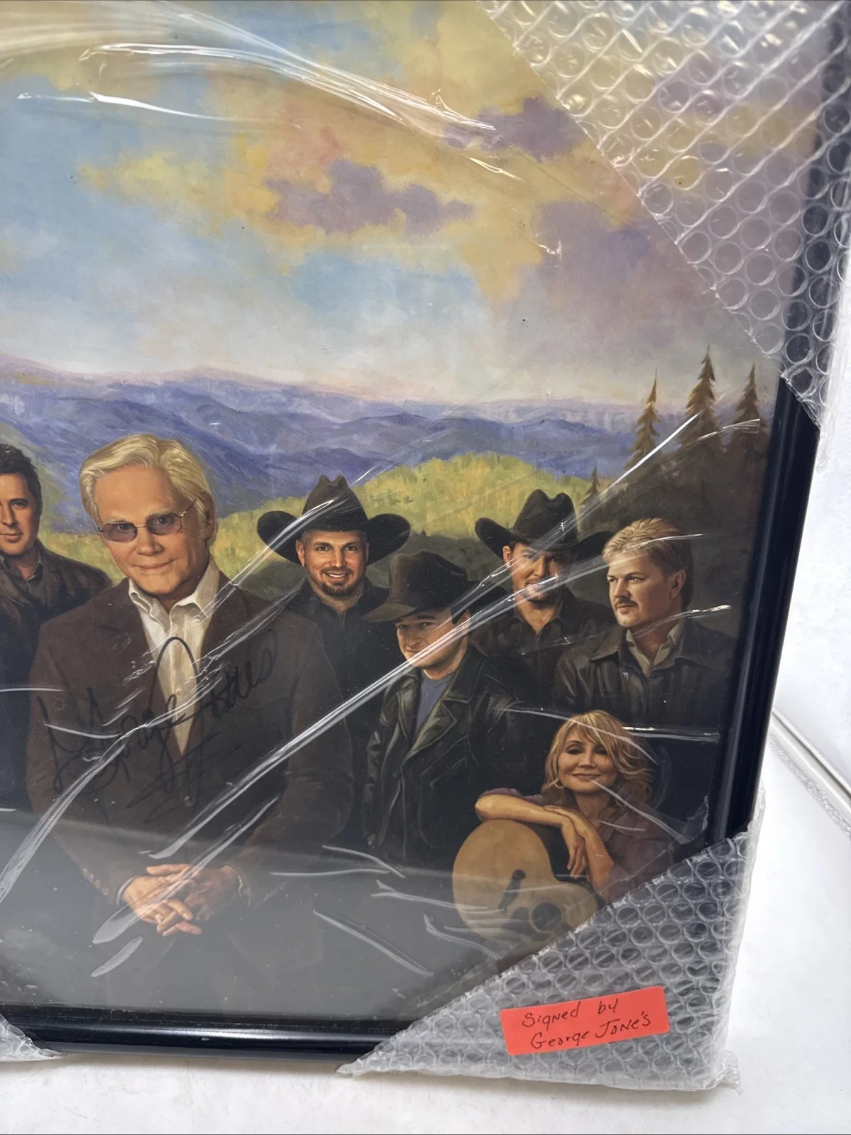 Autographed George Jones Color Print 18x18 Framed Signed BRAND NEW 19"x19", изображение 4