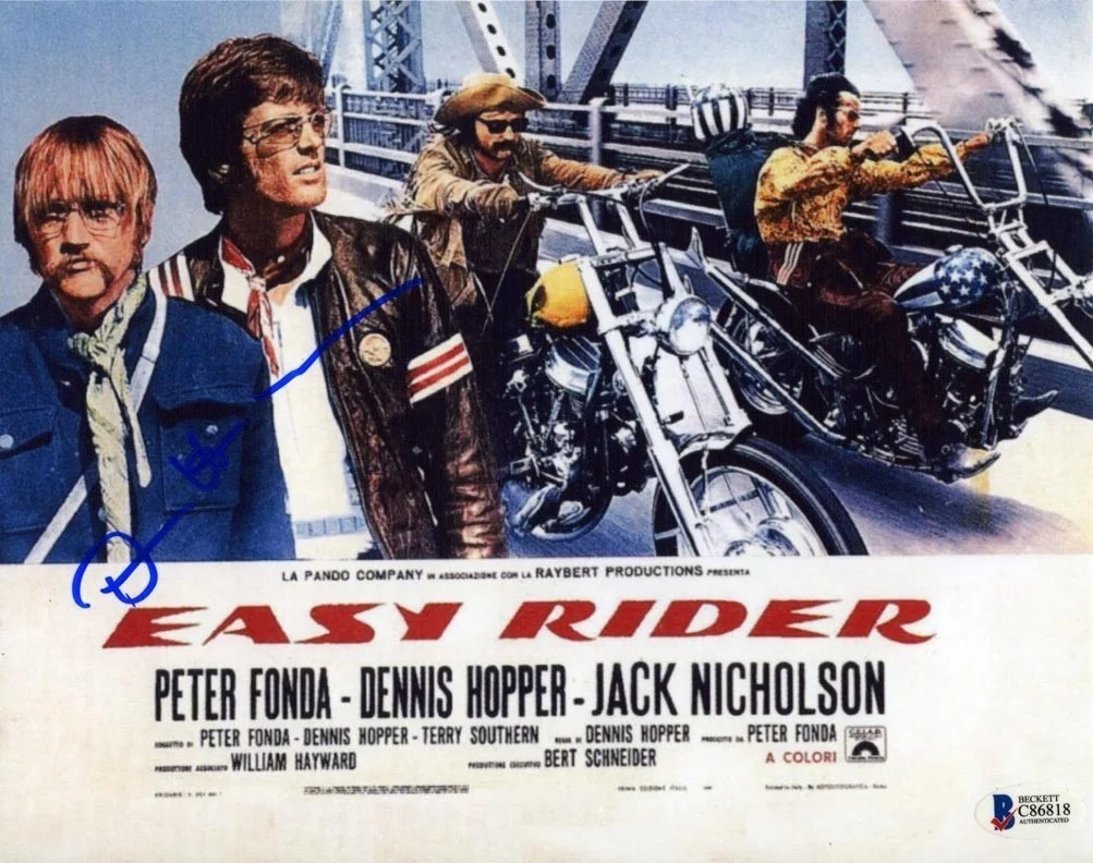 Dennis Hopper — Dennis Hopper Easy Rider Promo Autographed Signed 8x10 Photo BAS Beckett COA