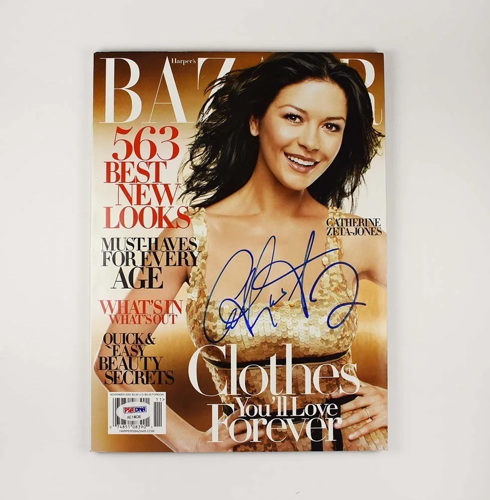 Catherine Zeta-Jones — Catherine Zeta-Jones Autographed Signed Magazine Certified Authentic PSA/DNA COA