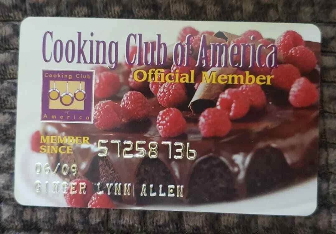 GINGER LYNN: Cooking Club Membership Card hand signed, image 2