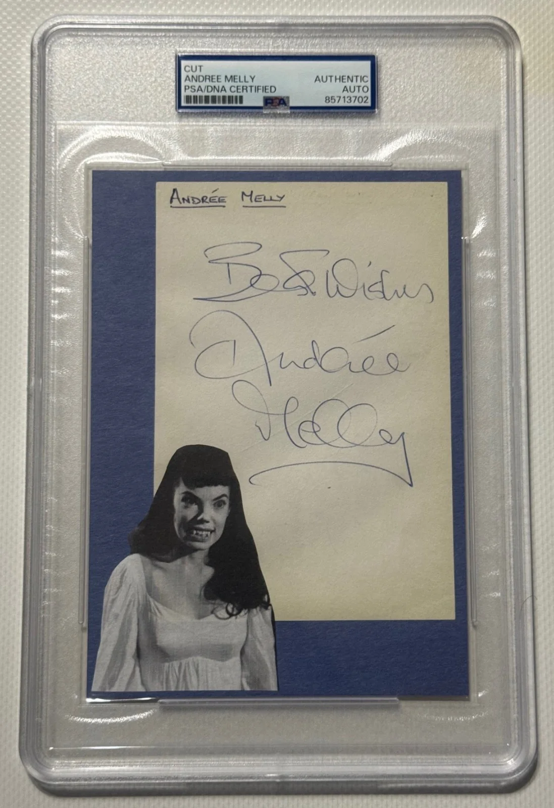 Andree Melly — PSA/DNA slabbed & signed ANDREE MELLY autograph CUSTOM cut BRIDES OF DRACULA, изображение 4