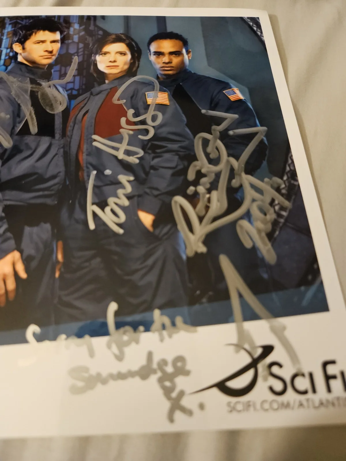 Stargate Atlantis Cast Signed Photo By 4 SDCC Hewlett Sun Francks Higginson, изображение 2
