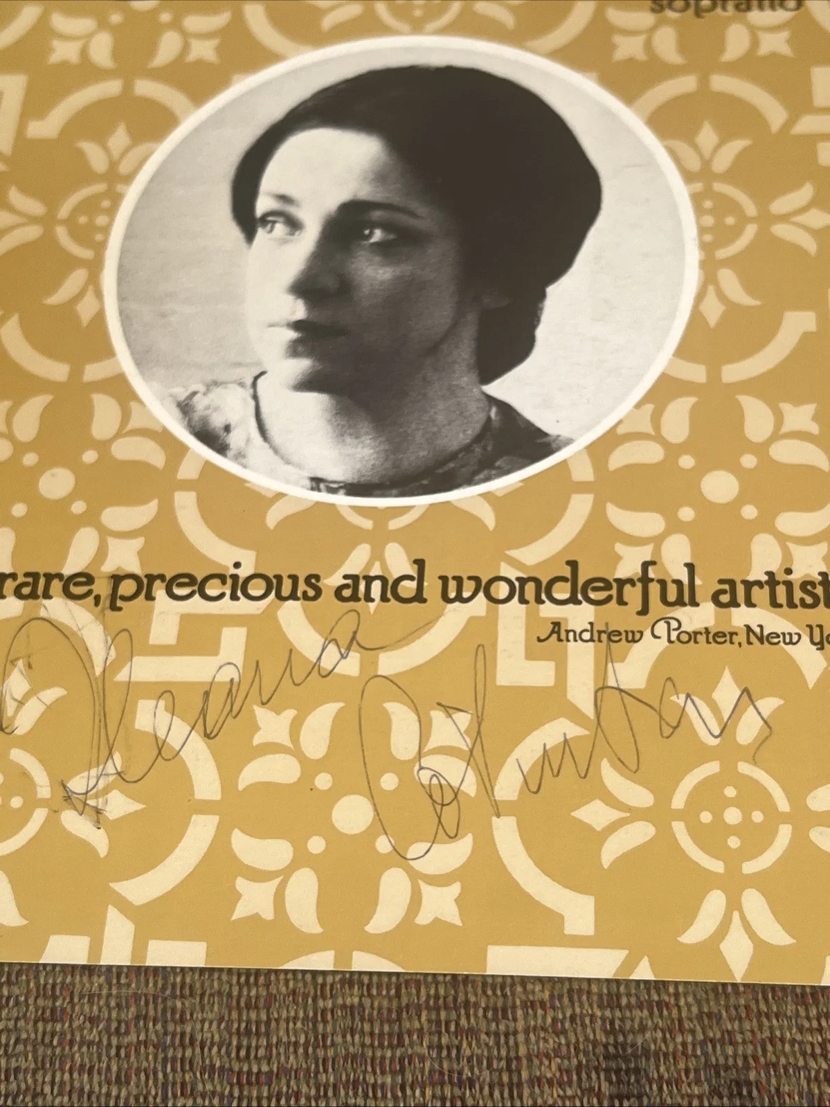 Ileana Cotrubas + Opera + Signed Publicity Flyer for 1978 Carnegie Hall, image 4