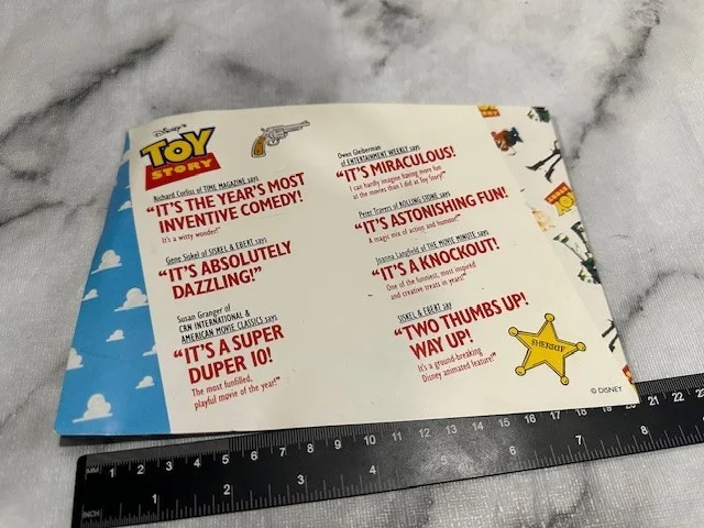 EXCLUSIVE Walt Disney Toy Story/Woody/Buzz 1995 Press Screening Invitation, image 3