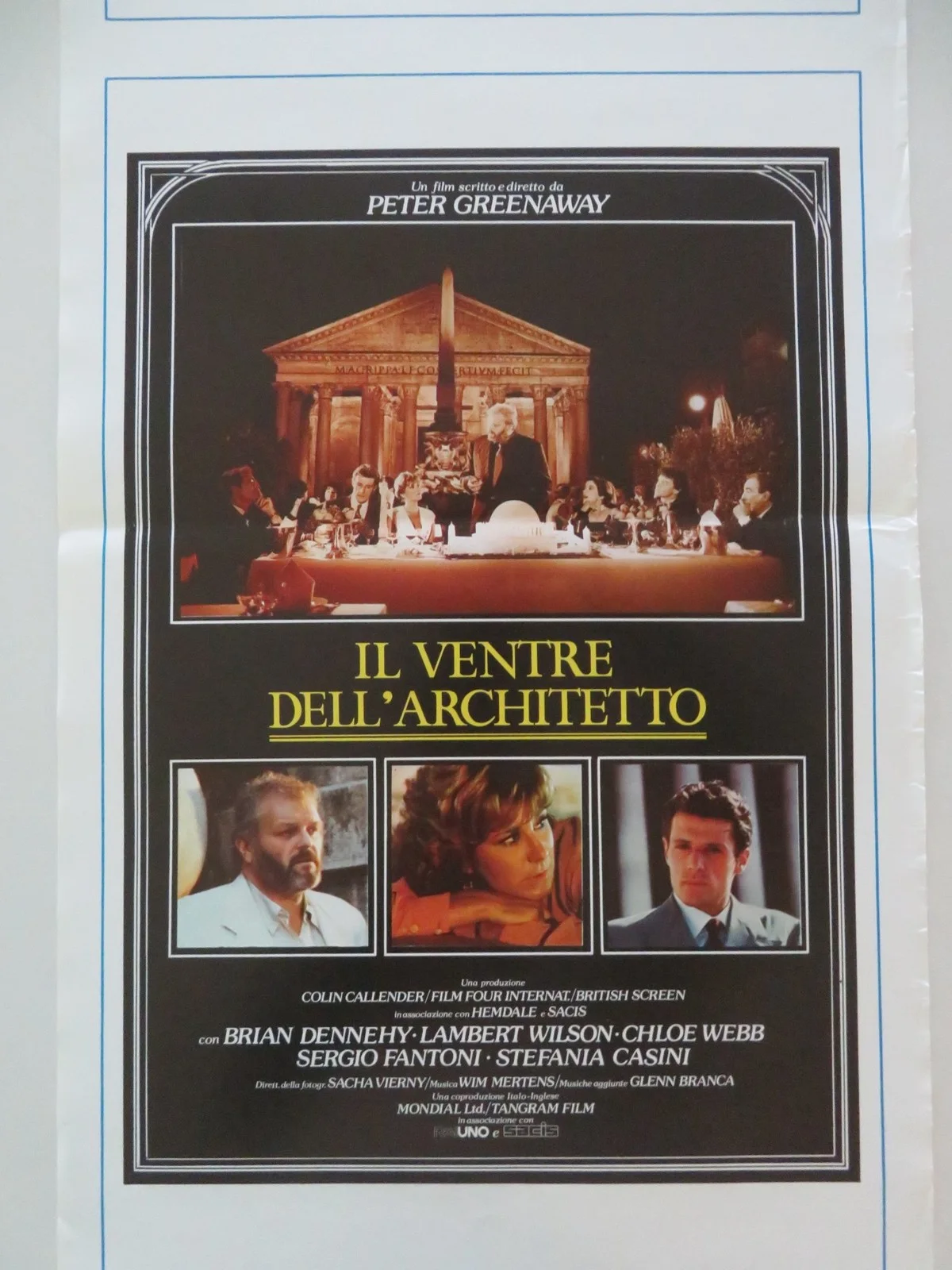 THE BELLY OF AN ARCHITECT ITALIAN LOCANDINA POSTER BRIAN DENNEHY WILSON 1987, изображение 3